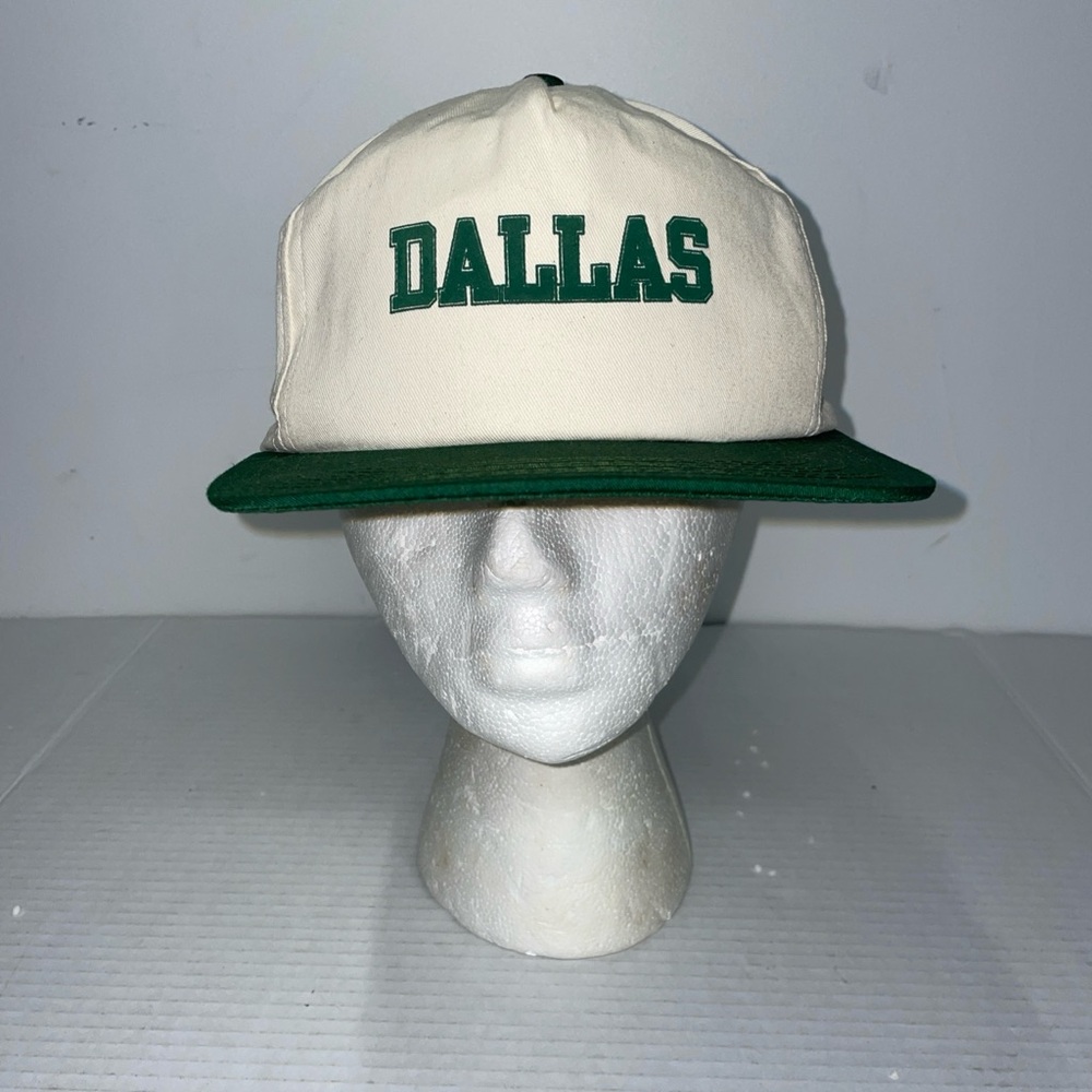 Vintage Dallas Snapback HAT SPORT CAP 2 TONE Beige Green